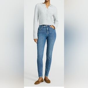 Women's High-Rise Slim Jeans in Medium Blue 8Long NWT & Sealed In Bag